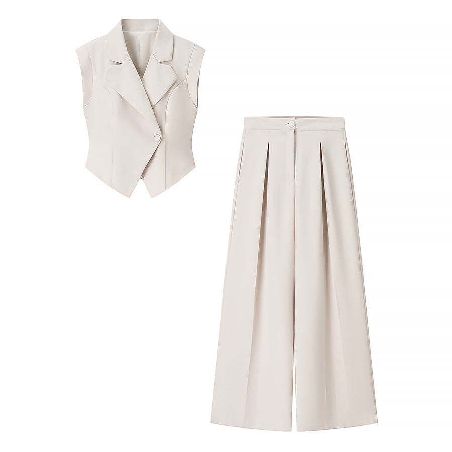 Short sleeved+straight leg pants set