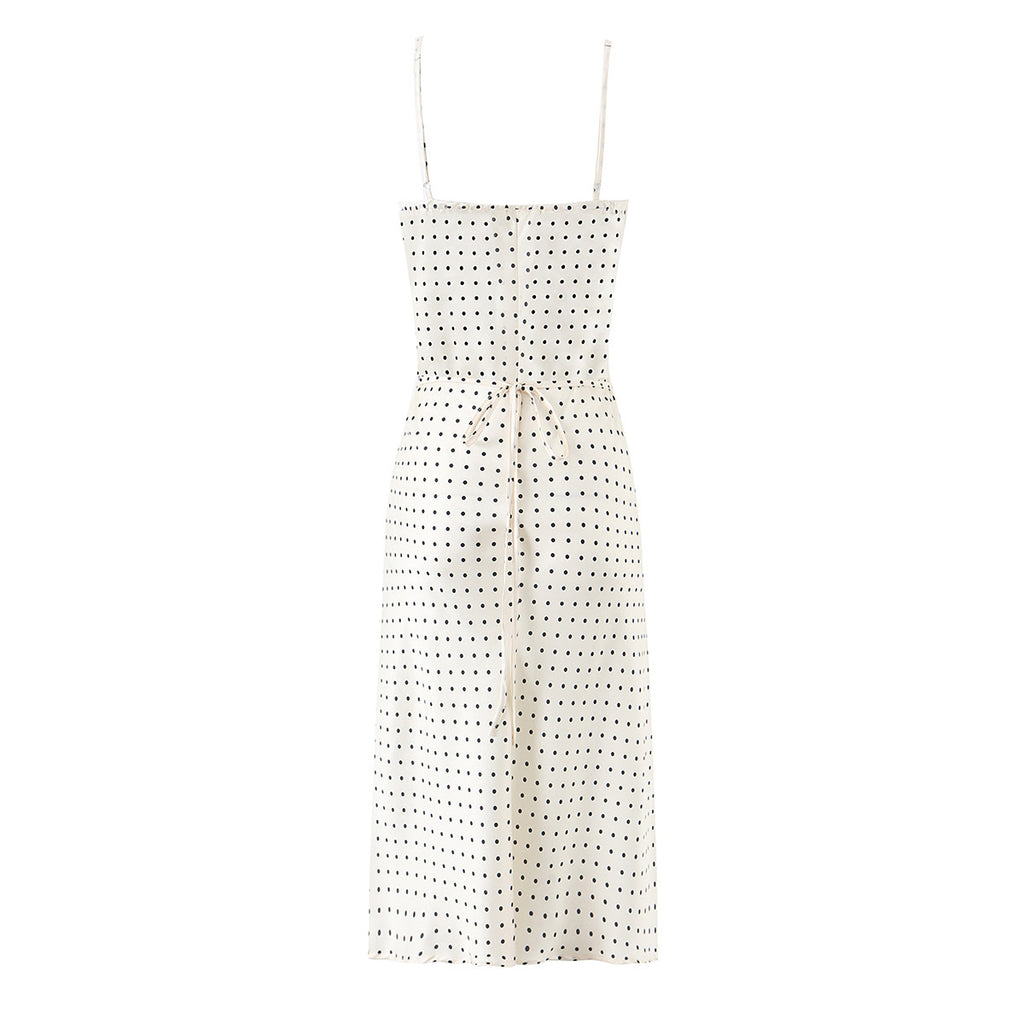 Laura Polka Dot V-neck camisole dress