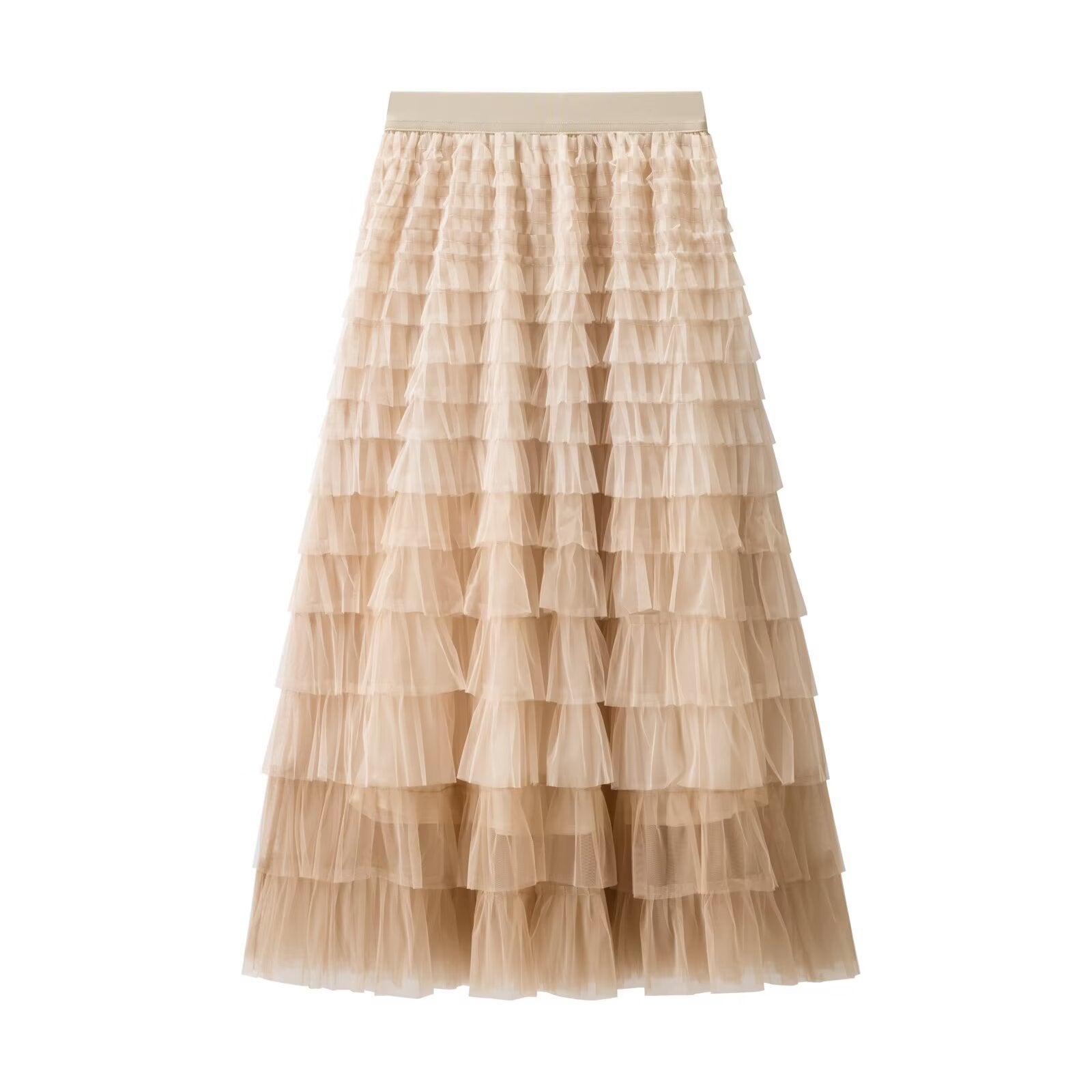 Gradient mesh half body cake skirt