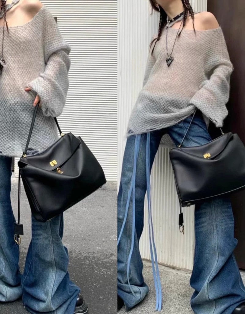 Vintage. Suede Matte Tote Bag, Elegant Shoulder Crossbody Bag .