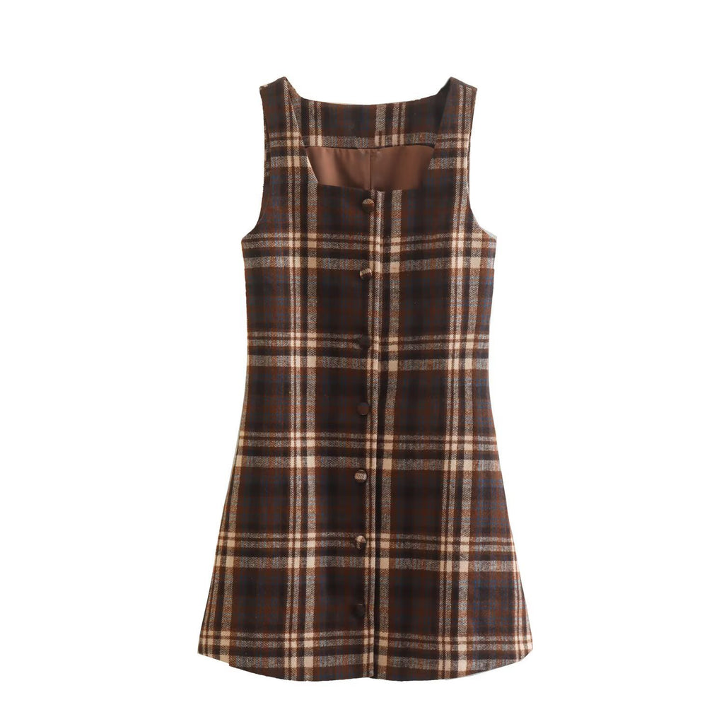 Classic Retro Forest-Style Print Dress
