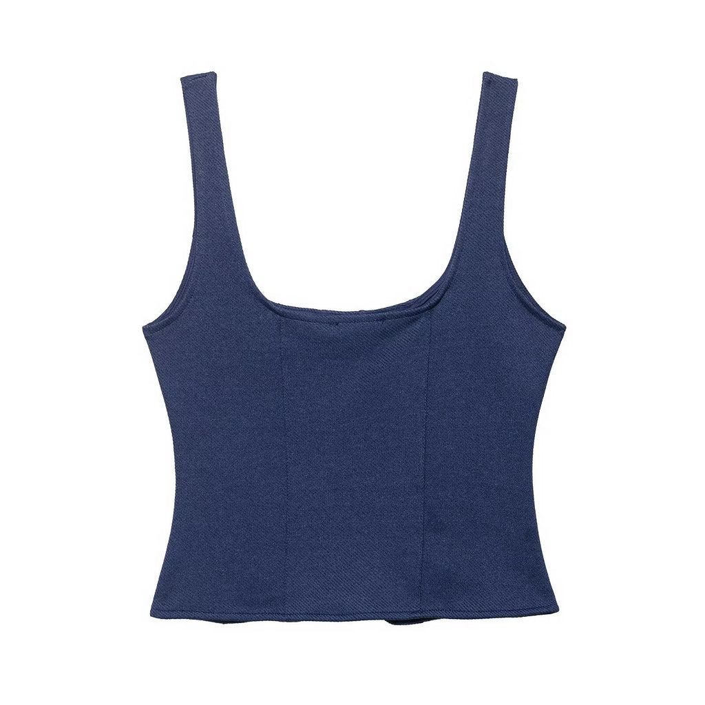 Button twill top and pants set