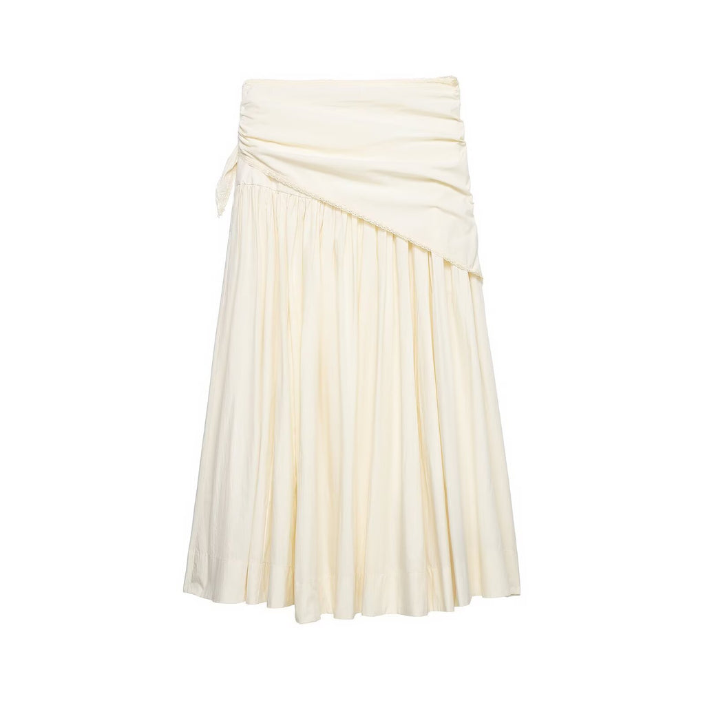 Nathalie fluffy scarf adorned with MIDI skirt