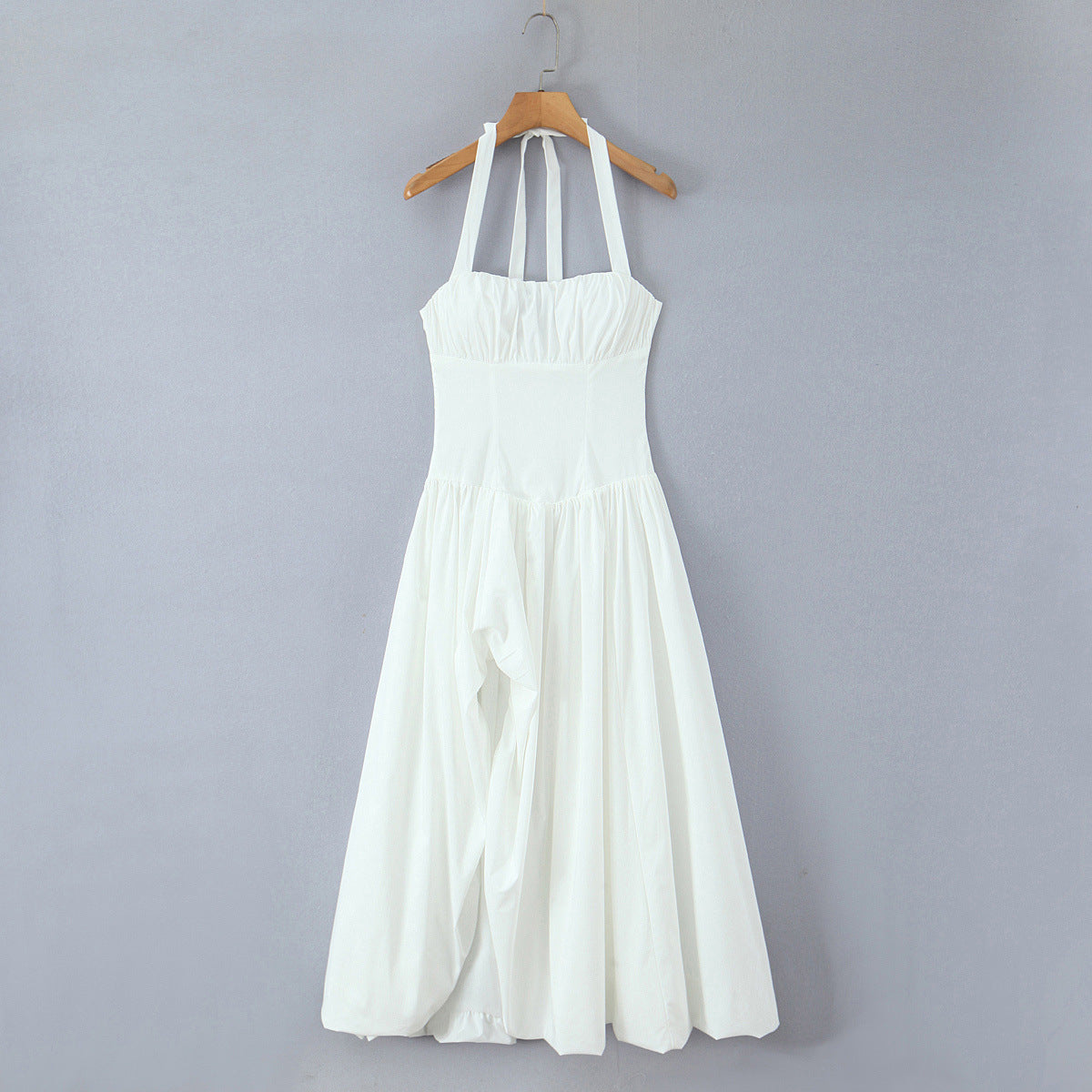 Ariel dress with hanging neck collar