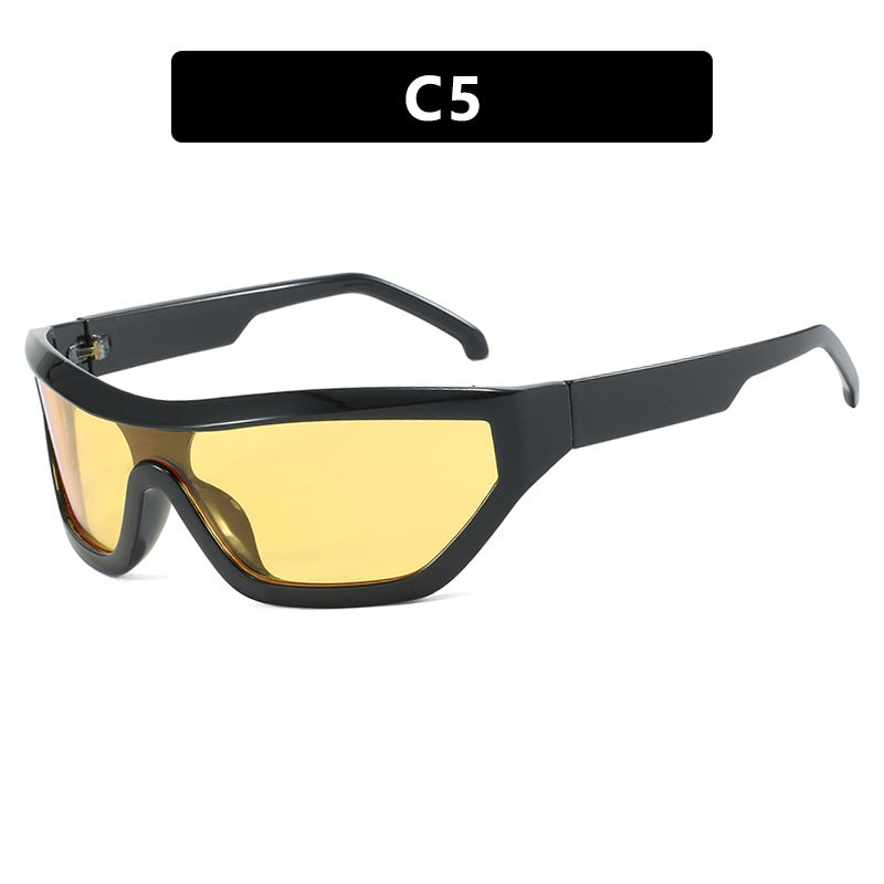 Conjoined Y2K Sunglasses Narrow Frame