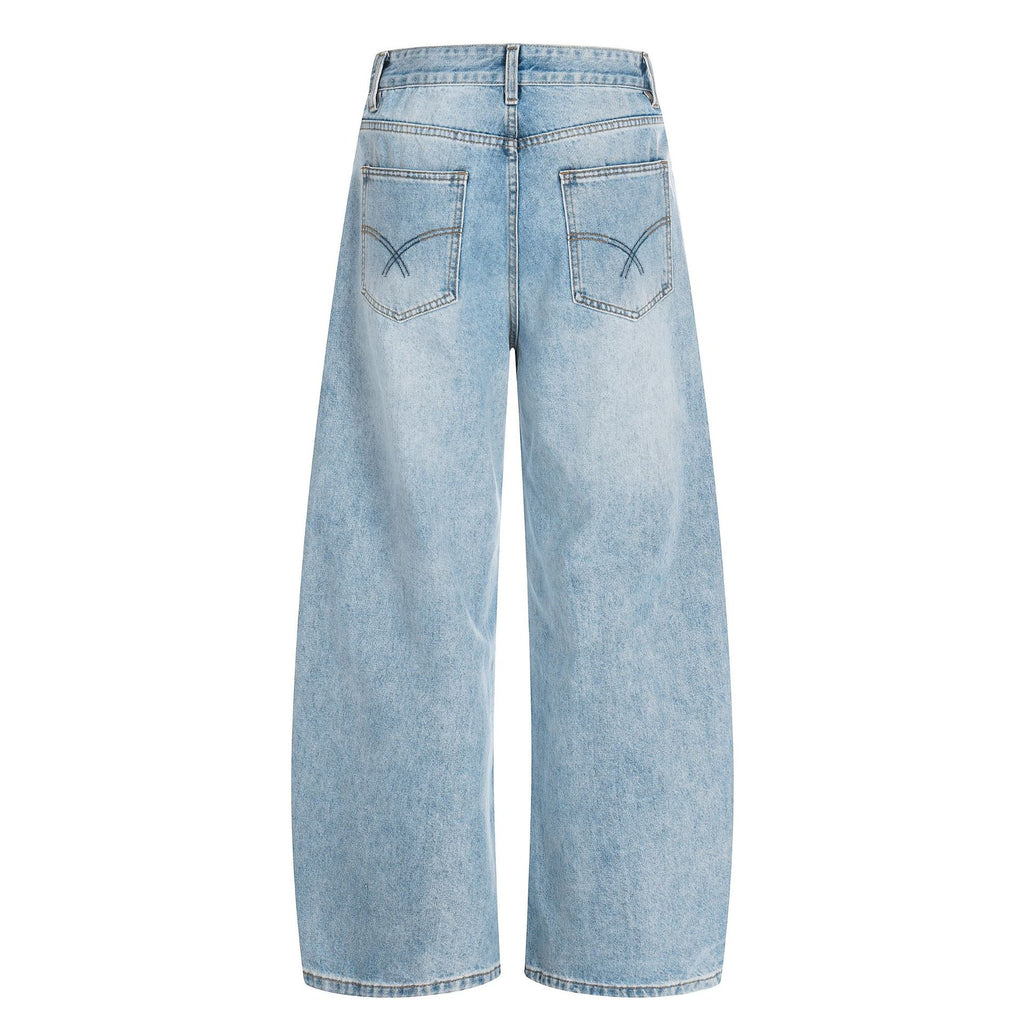 Retro 90s Baggy Jeans in Light Acid Wash