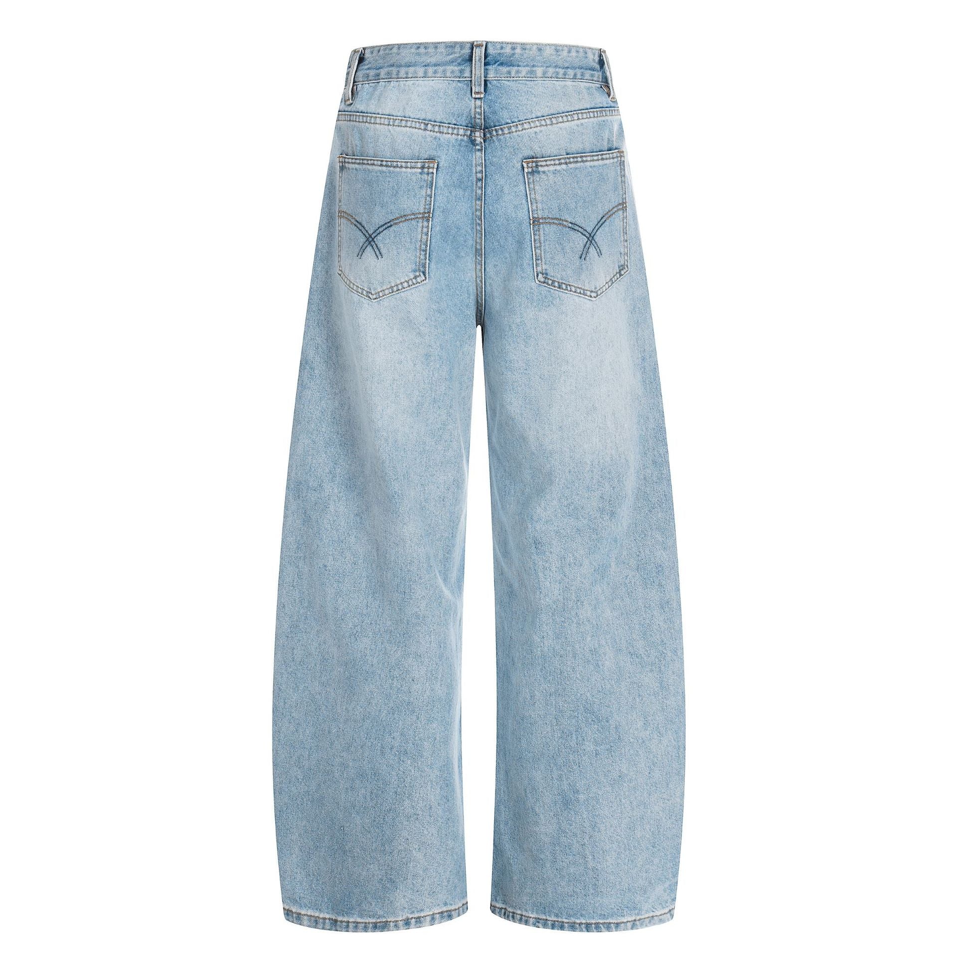 Retro 90s Baggy Jeans in Light Acid Wash