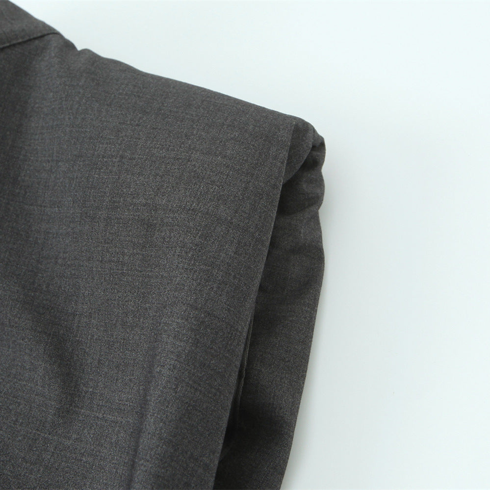 Minimally designed sleeveless top with shoulder pads for women's clothing