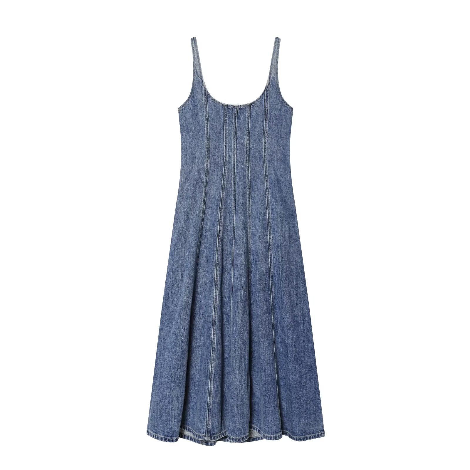 Rita Retro style dress with front buckle and suspender straps