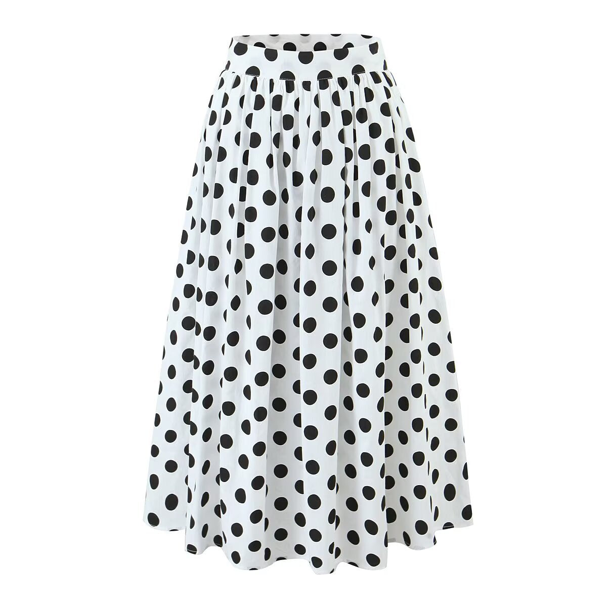 Lisa Polka Dot Crop Top and Mid-Length Skirt