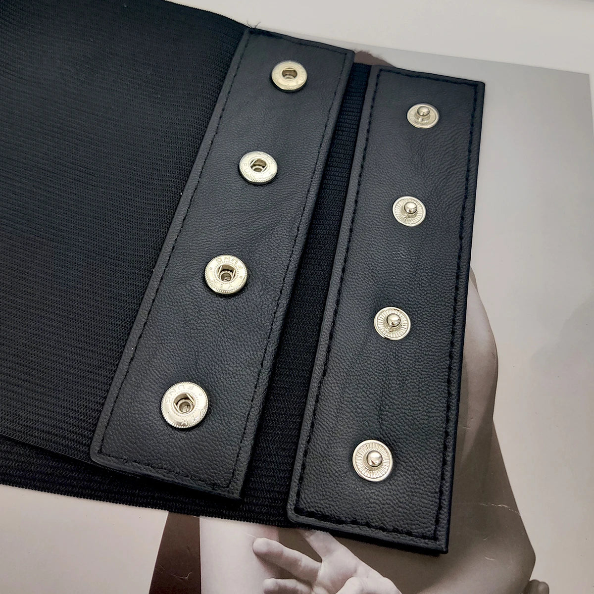 Plus Size Soft Leather "City Girl" Moto-Core Corset Wrap