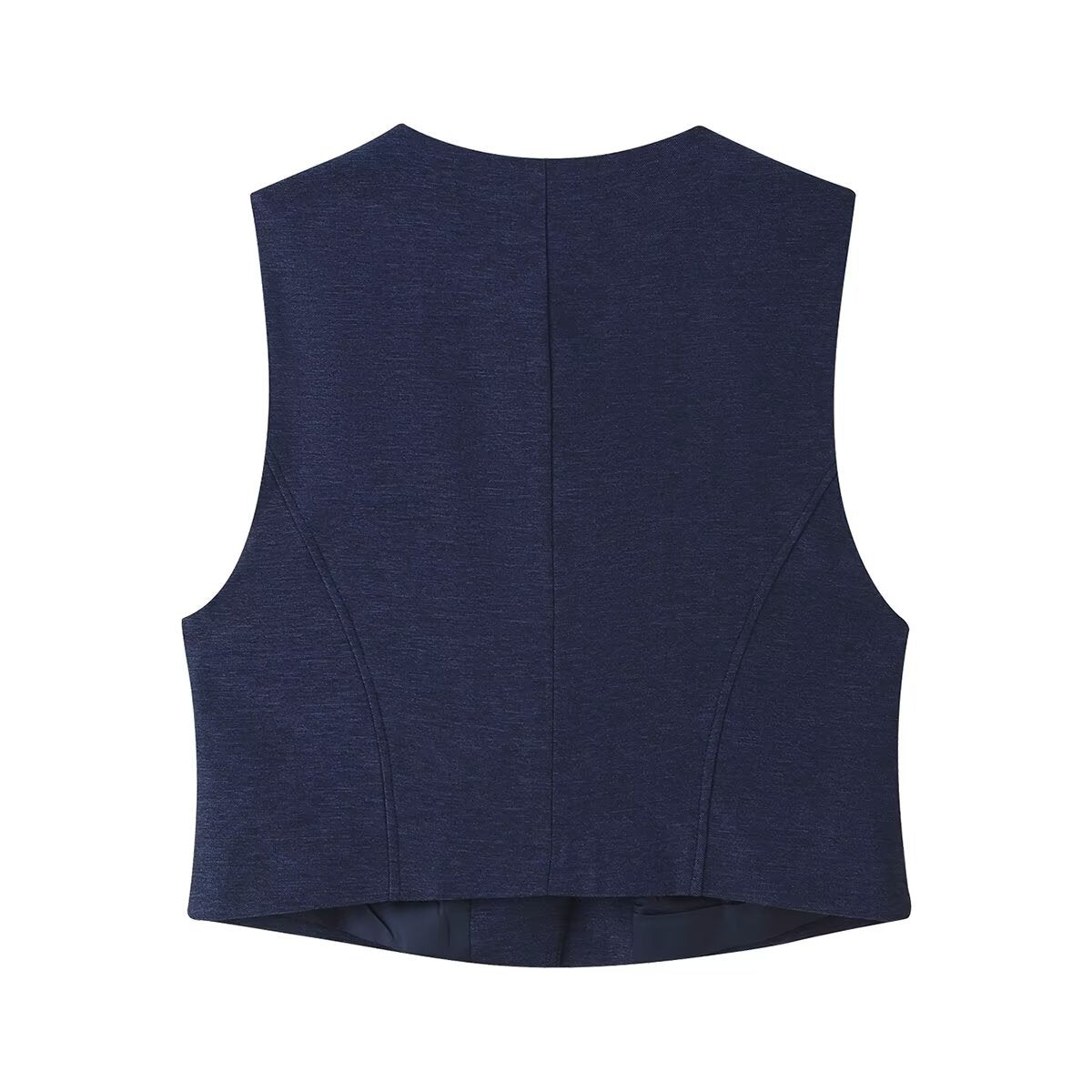 Double breasted vest+straight leg pants set