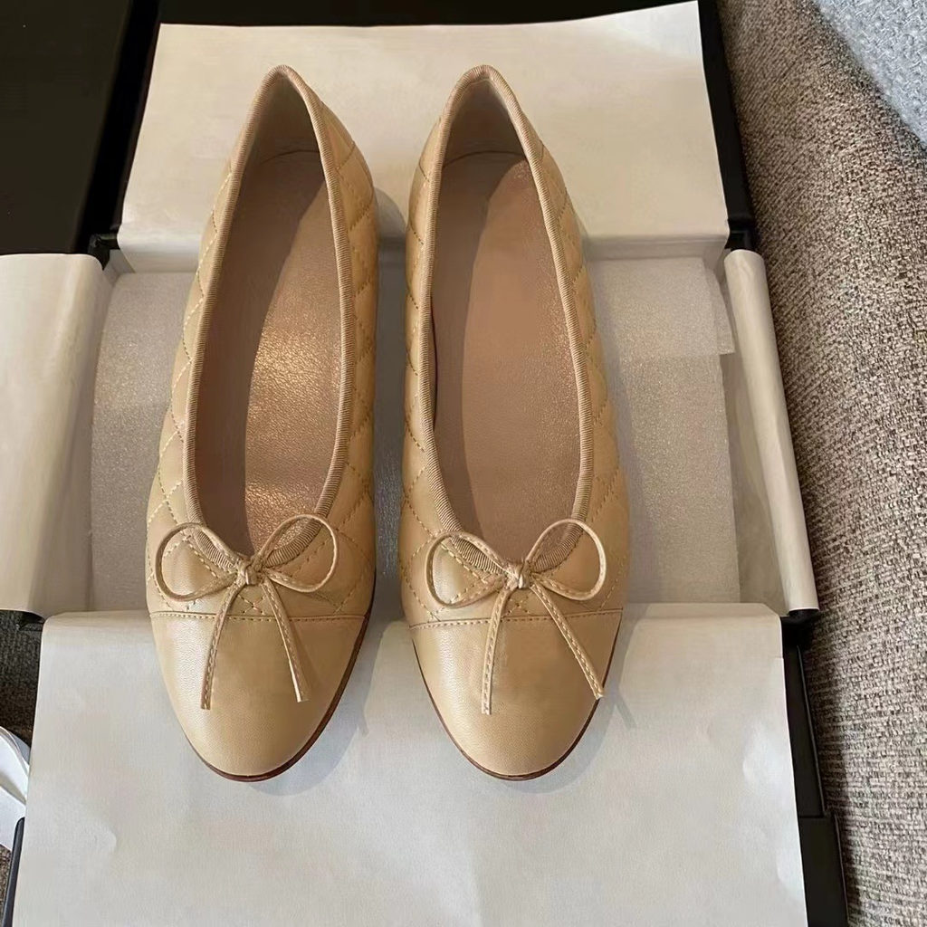 Ballet Flat Shoes Charming Classic Bow Slip-On L