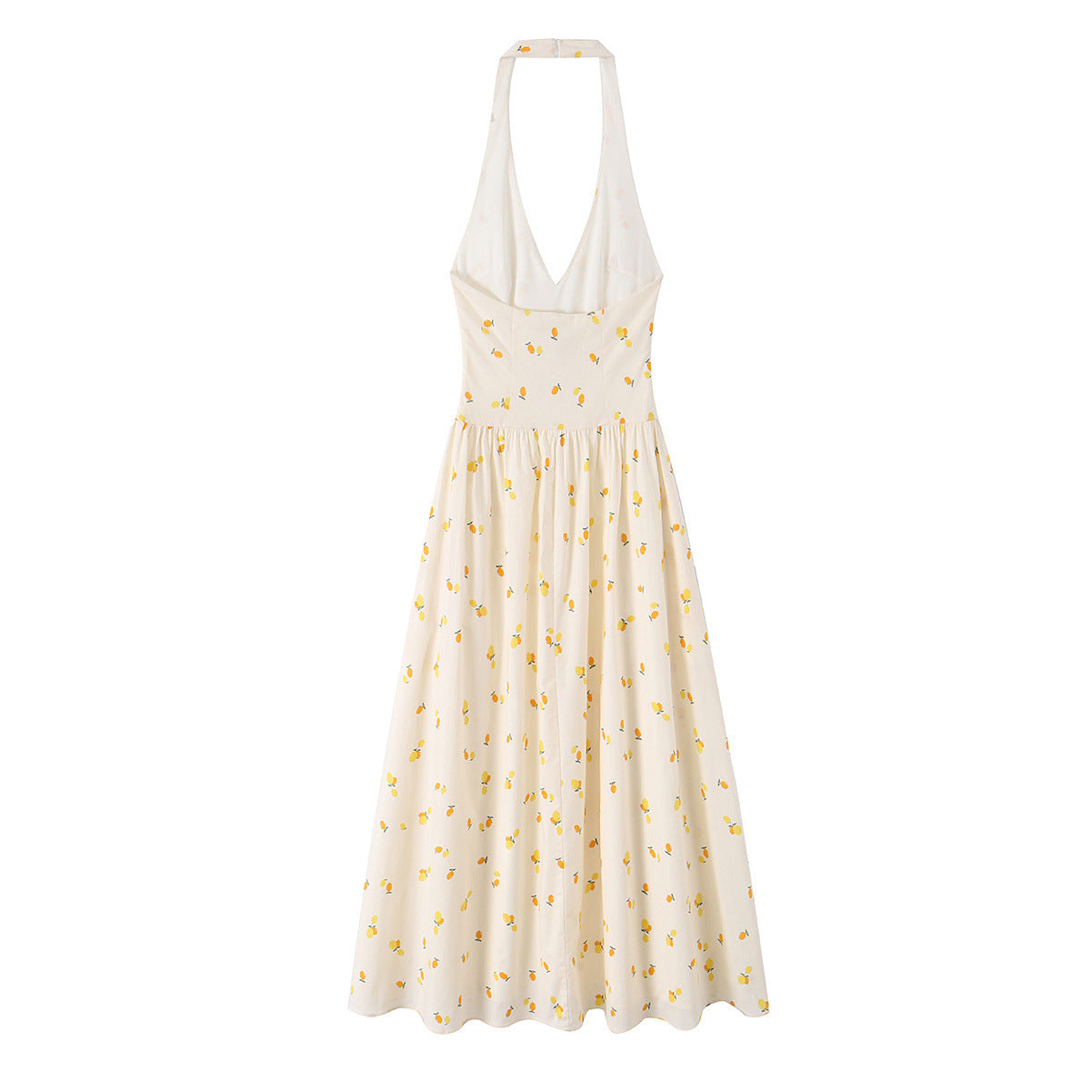 Leah Flower Chiffon Strapless Neckline Midi Dress