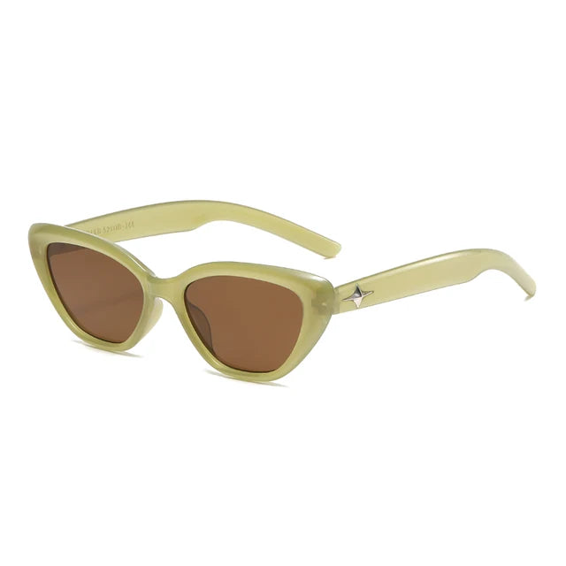 Fashion Cat Eye Sunglasses Classic Rice Nail Design Vintage Sun Glasses For Ladies Shades UV400 Trending Sunglass