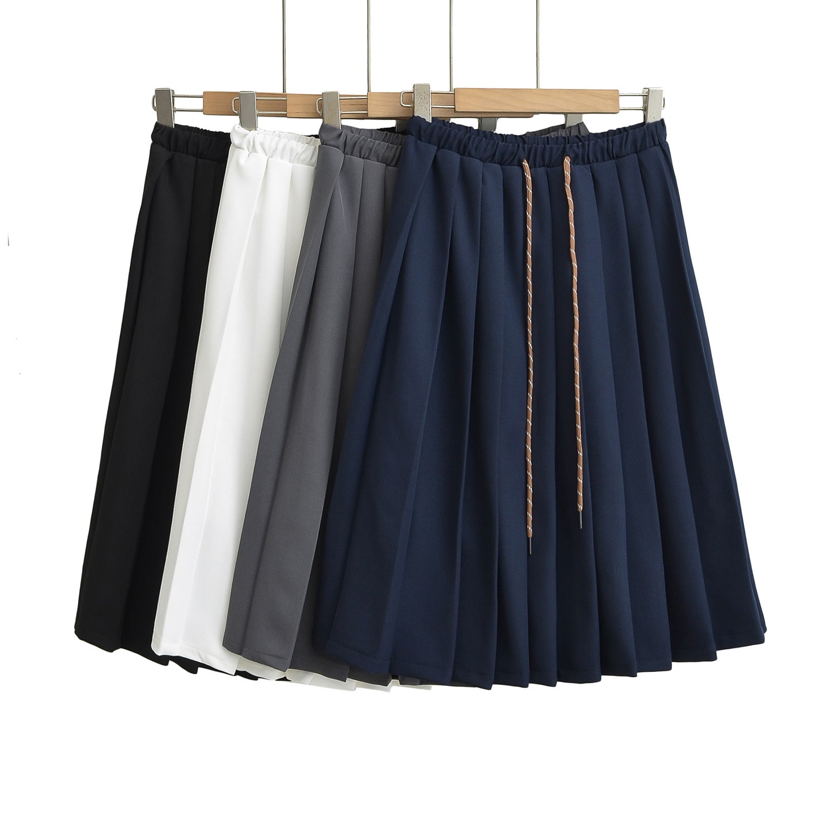 Brooklyn" Drawstring Pleated Tennis Skirt