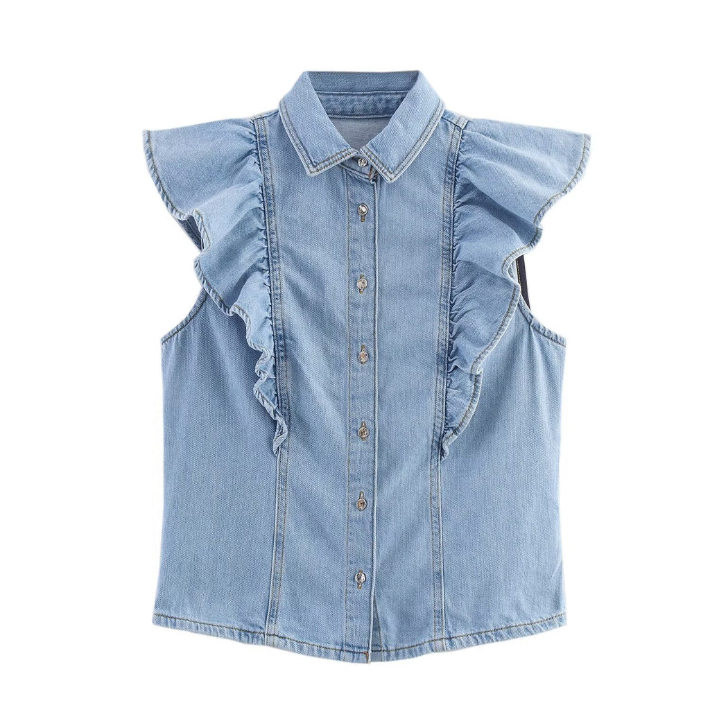 Stacey denim high waisted set