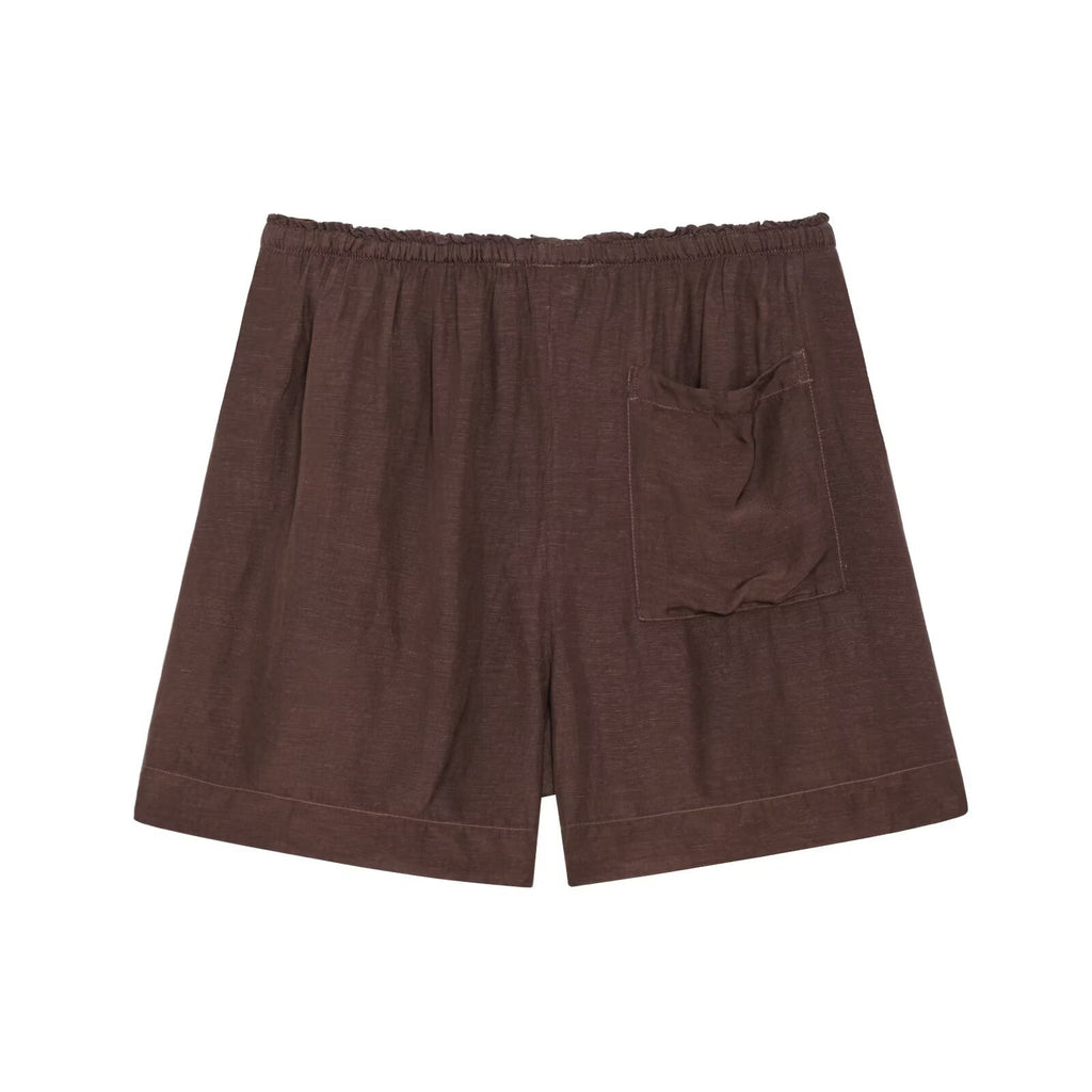 "Sahara "Espresso Off the Shoulder Bardot Balloon Sleeve Two-Piece Set