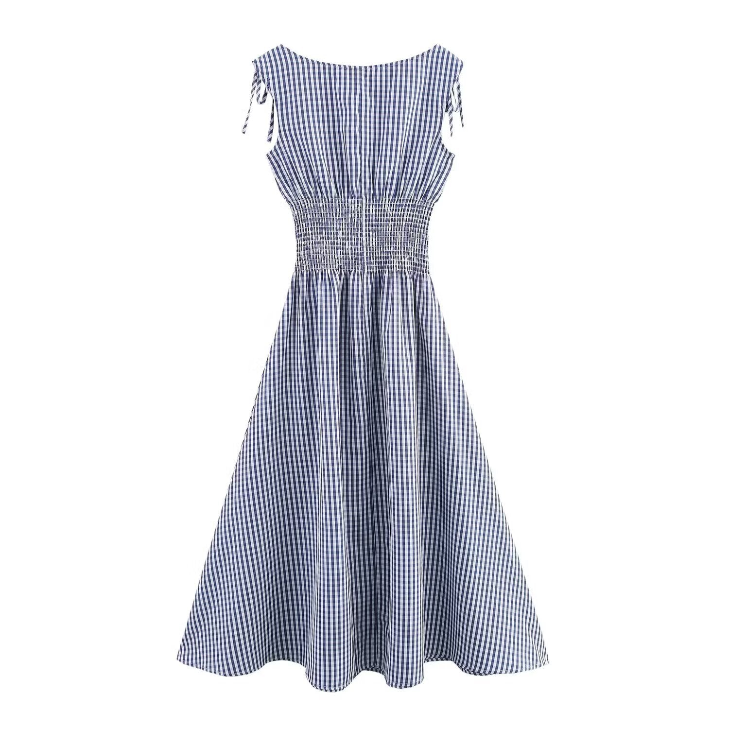 The Gingham Smock Bodice A-Line Sundress.