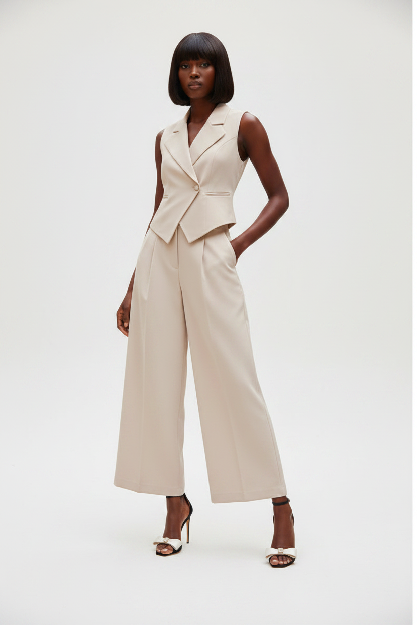 Jolie Short sleeved+straight leg pants set