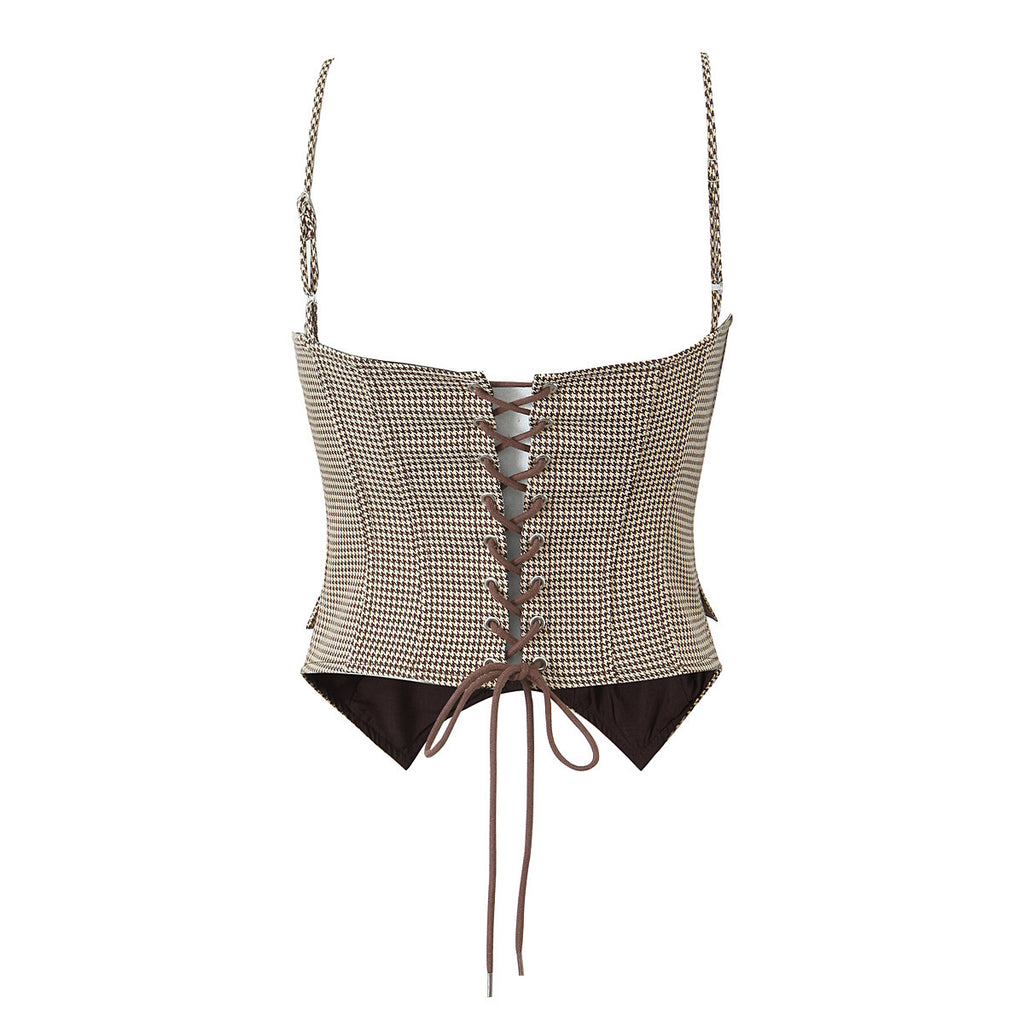 Single breasted drawstring strap slim fit sling