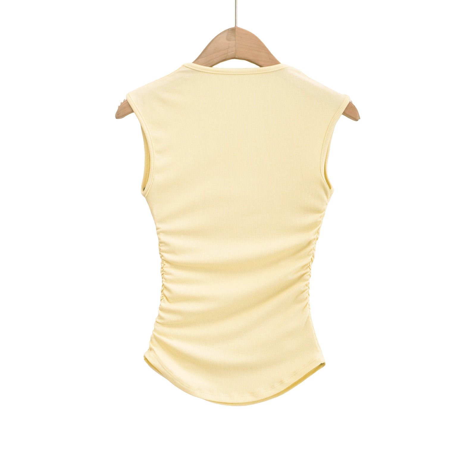 Emie Sweet Summer Ribbed Ruched Top