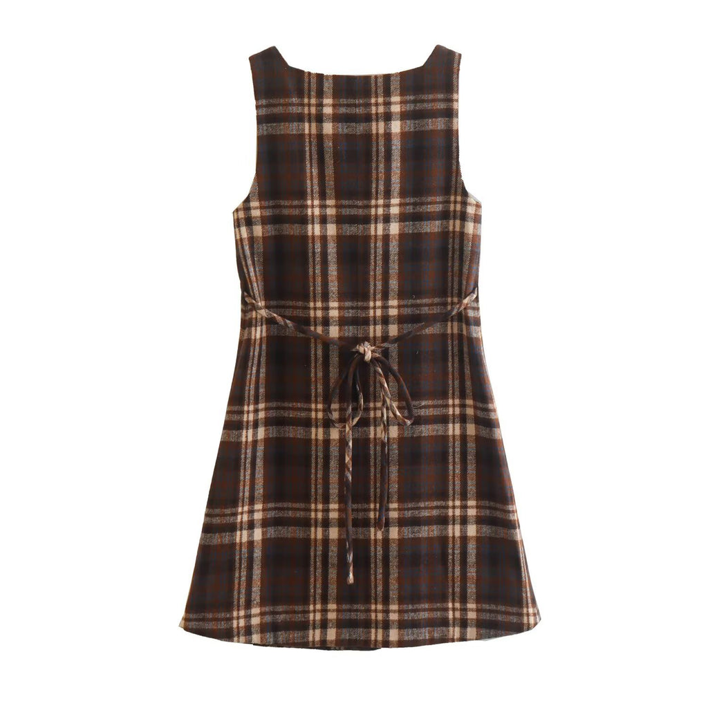 Classic Retro Forest-Style Print Dress