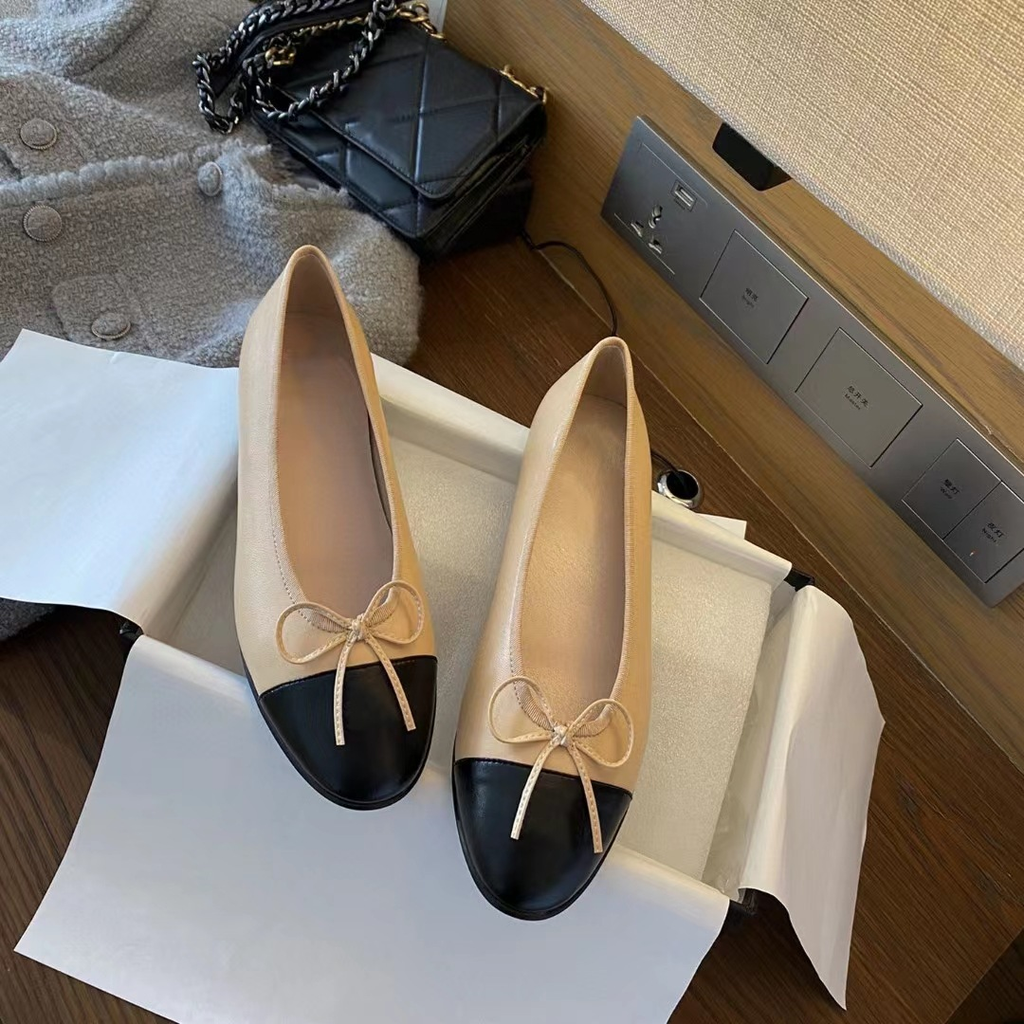 Ballet Flat Shoes Charming Classic Bow Slip-On L