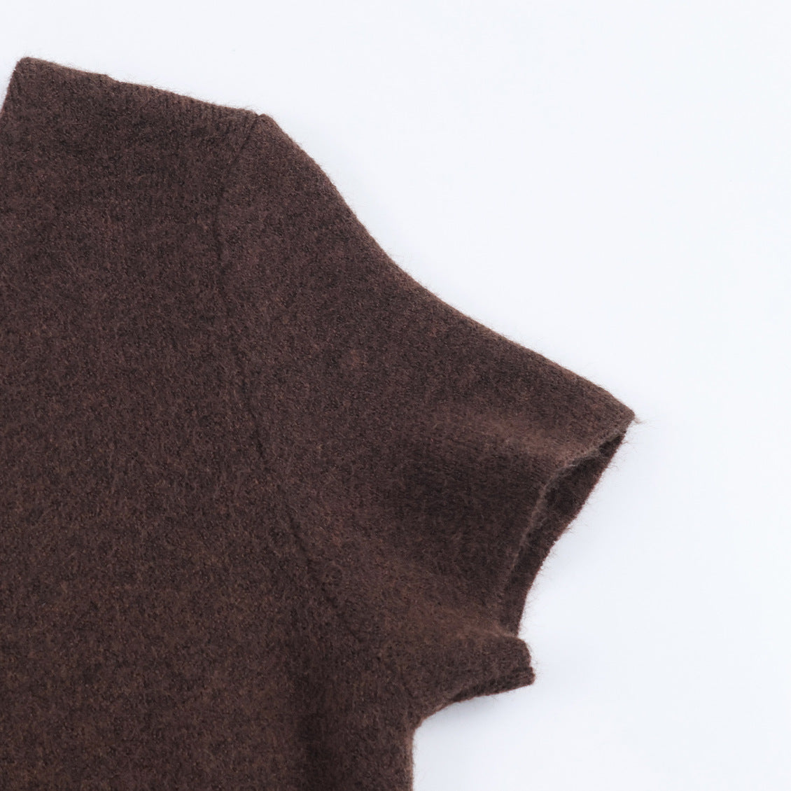 Artificial fur patchwork knitted dress