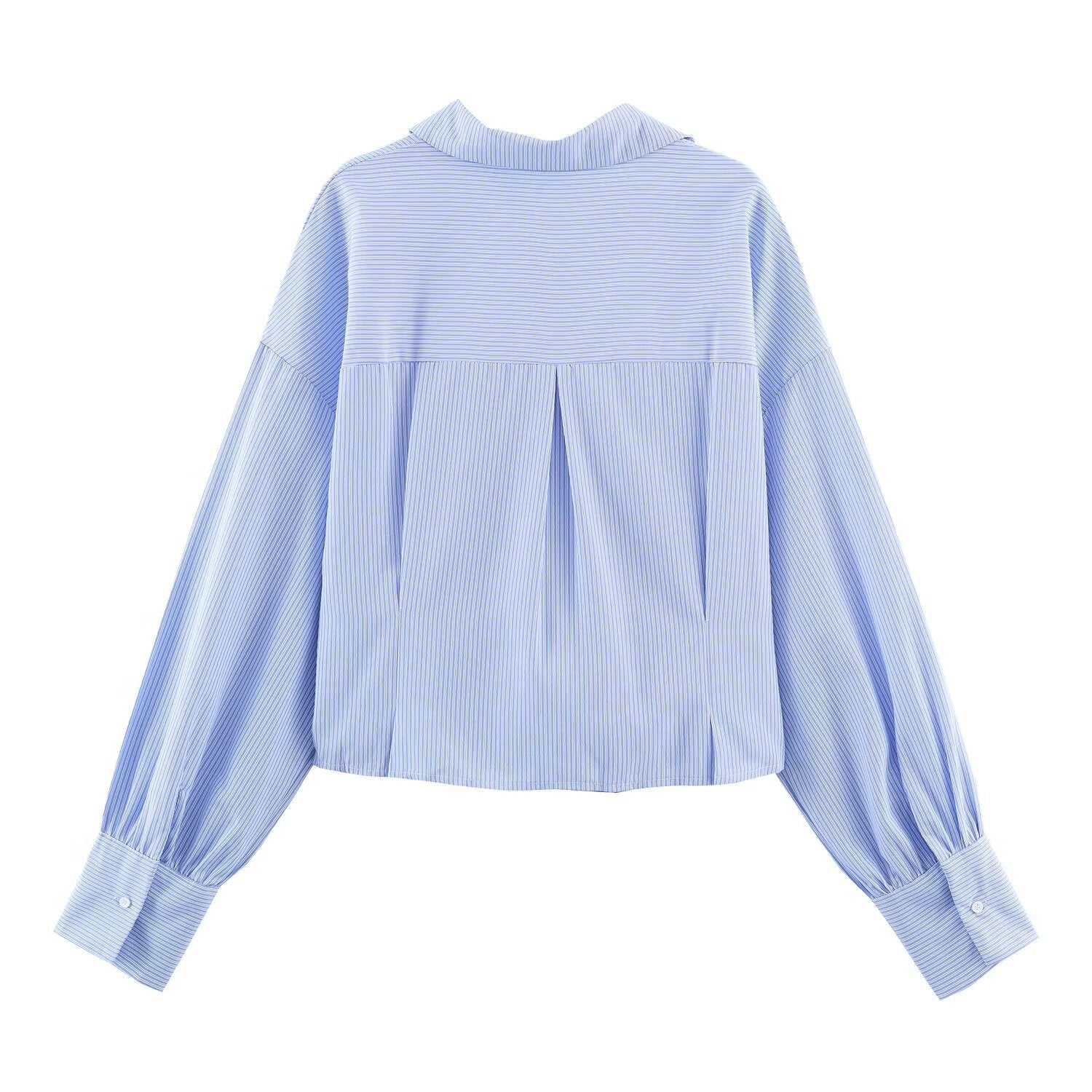 Alexa commuting waist cinching striped shirt