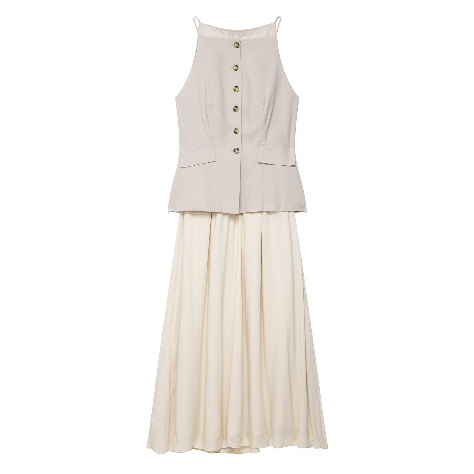 Ellie Small pleated skirt MIDI vest dress