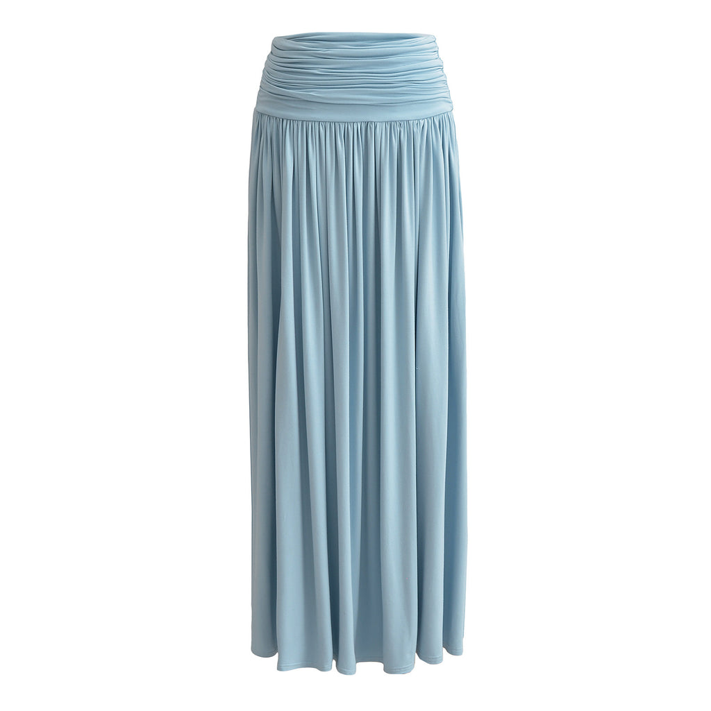 Low waist Serene Drape Micro-Pleat Maxi Skirt