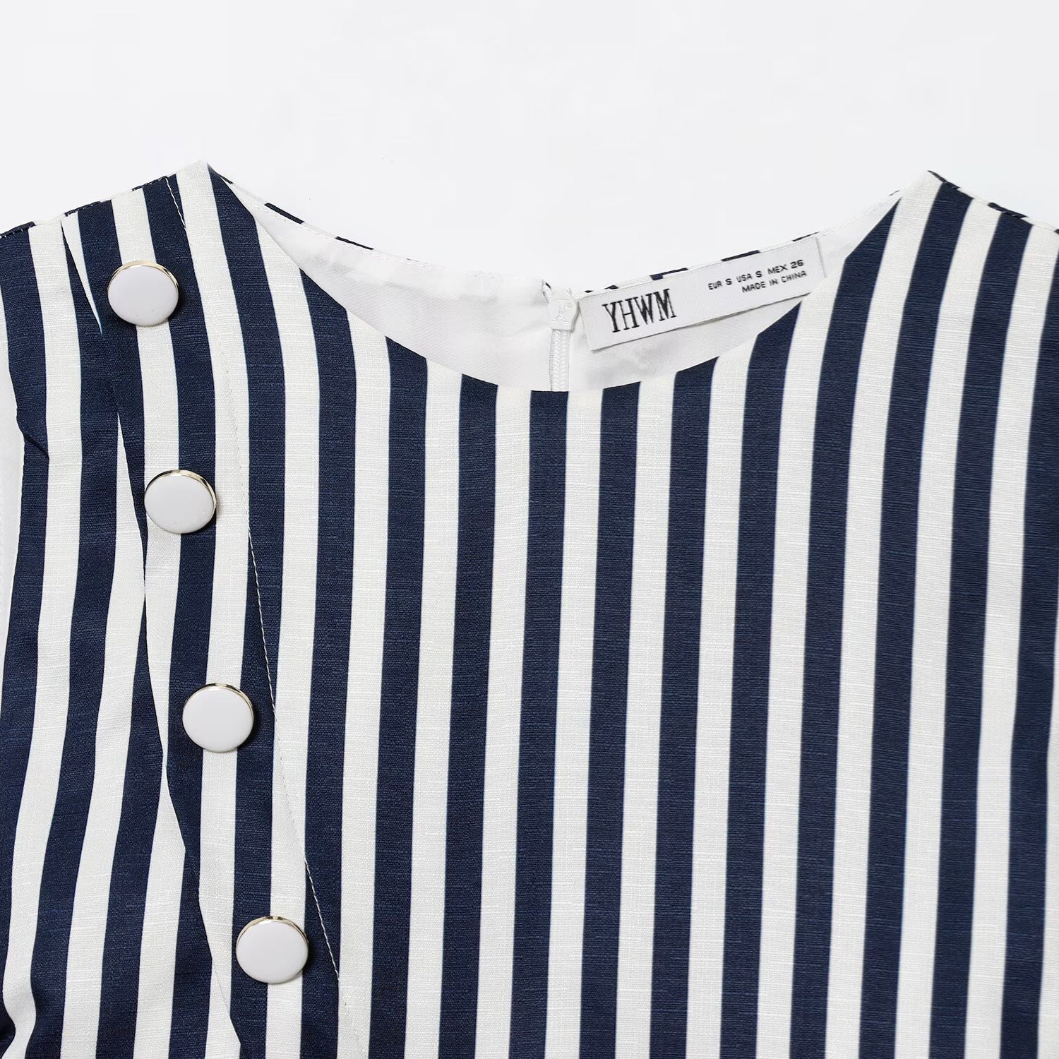 Lisa Linen waist belt patchwork dress
