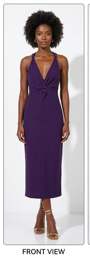 Maria Knot decoration Midi long dress