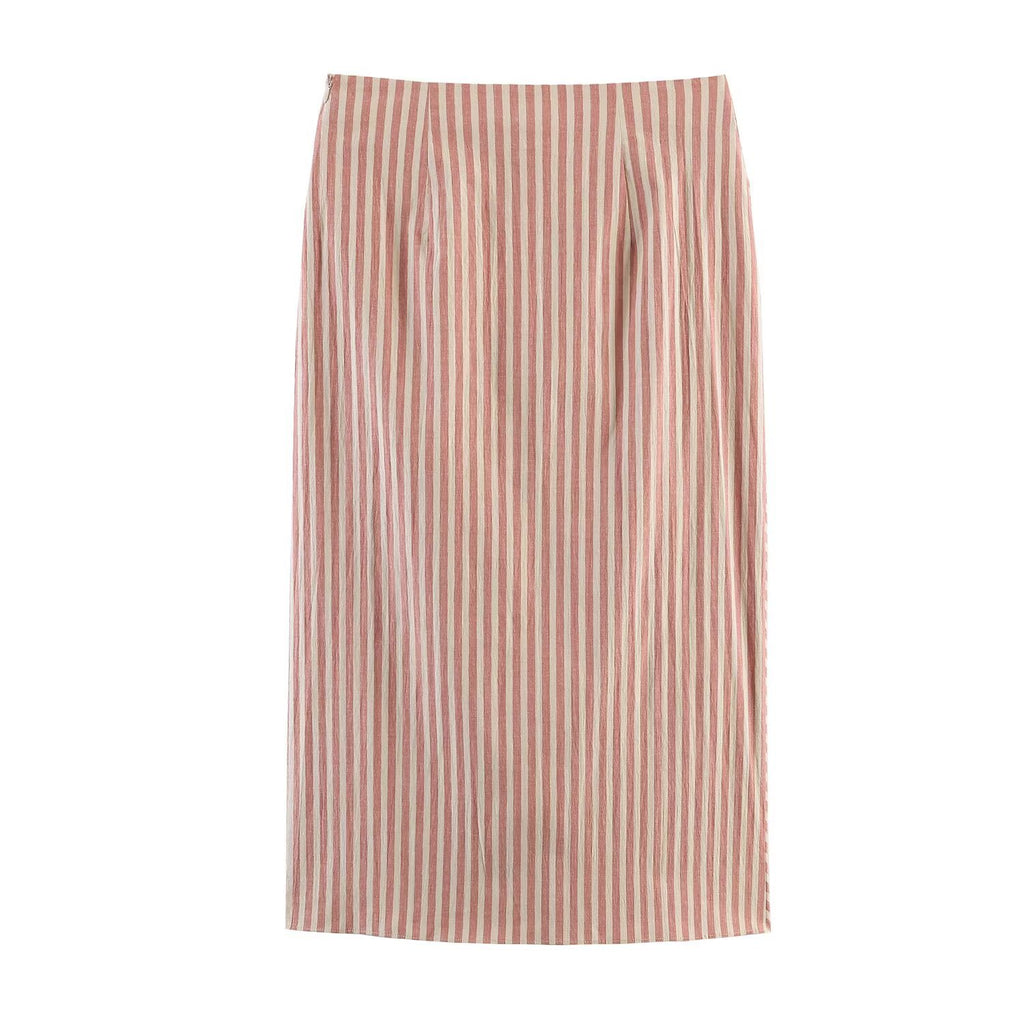 Katherina striped pleated skirt