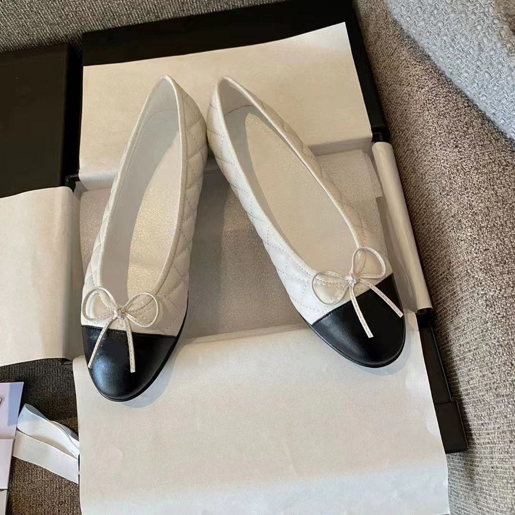 Ballet Flat Shoes Charming Classic Bow Slip-On L