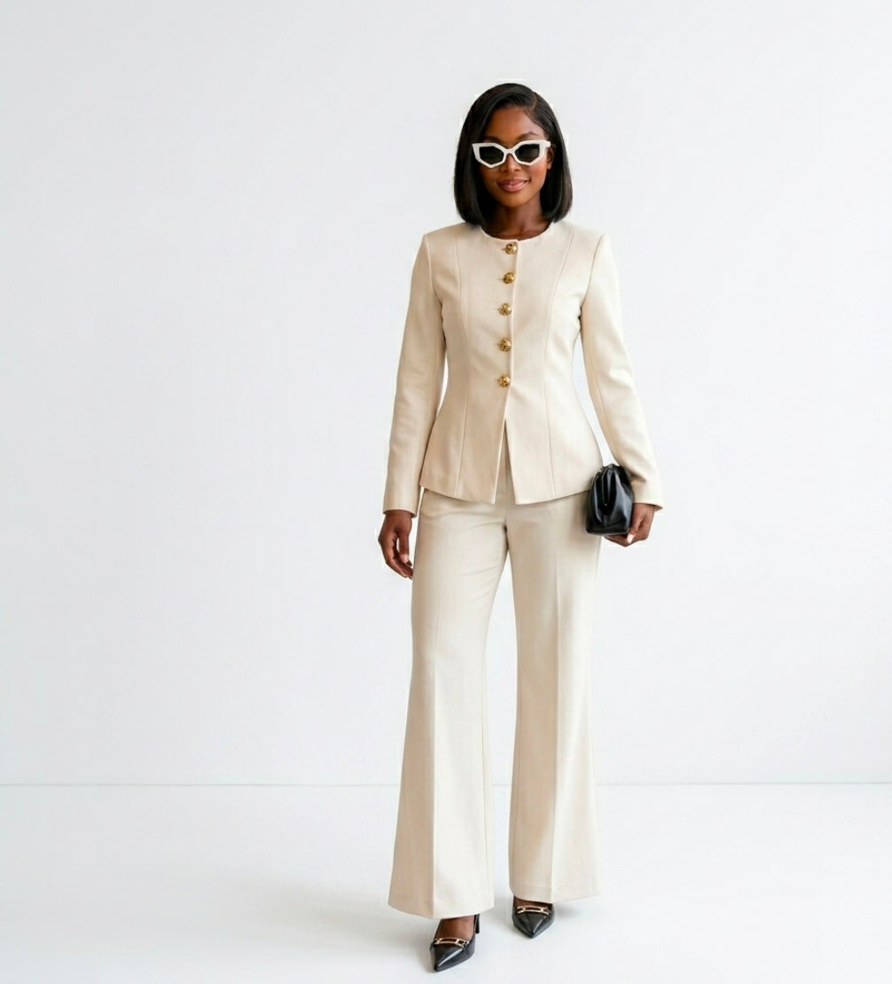 Liya Polished Vest and Trouser Set