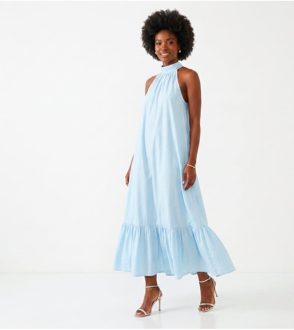 Coastal Elegance Ruffle Dress