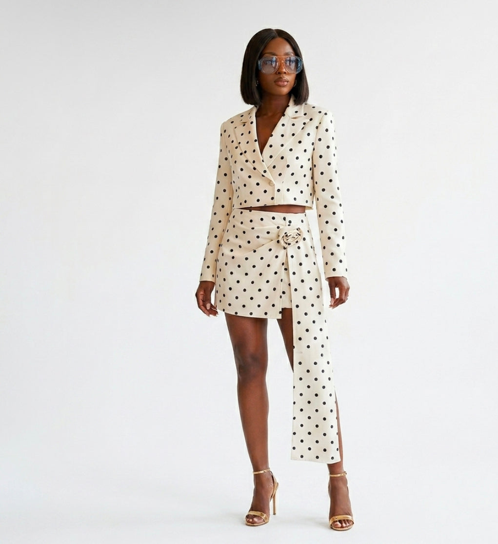 "Rosette"Polka Dot City Girl Set