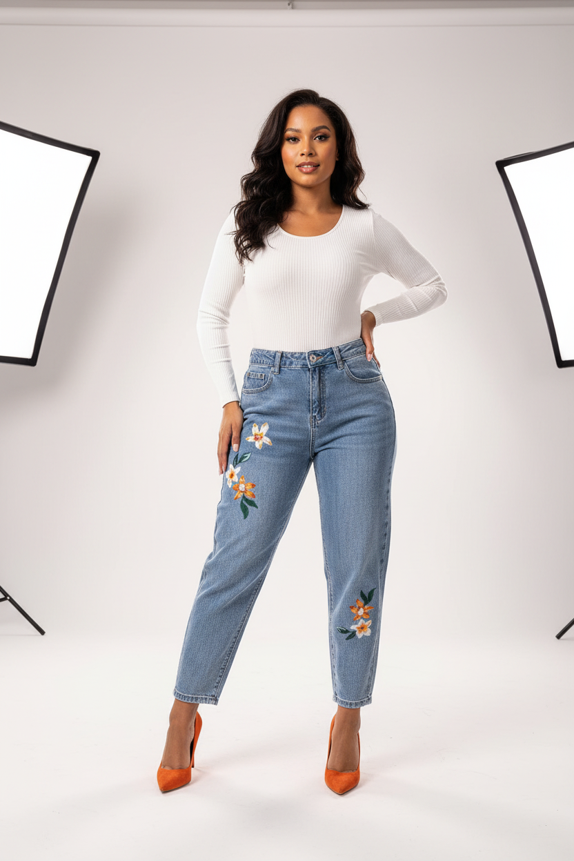 The Blossom Straight-Leg Denim